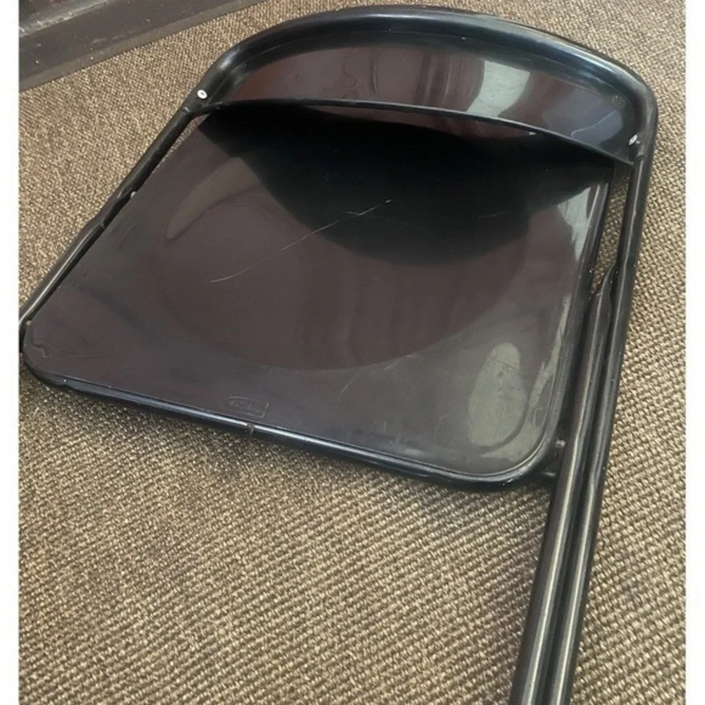 Rare Vintage IKEA Ted Black Folding Chair by Niels Gammelgaard 1970s
